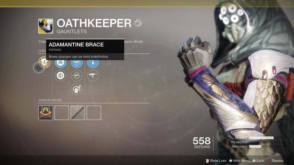 Destiny 2 Oathkeeper perks 1024x576 - Oathkeeper, Hunter Exotic Gauntlets - Destiny 2