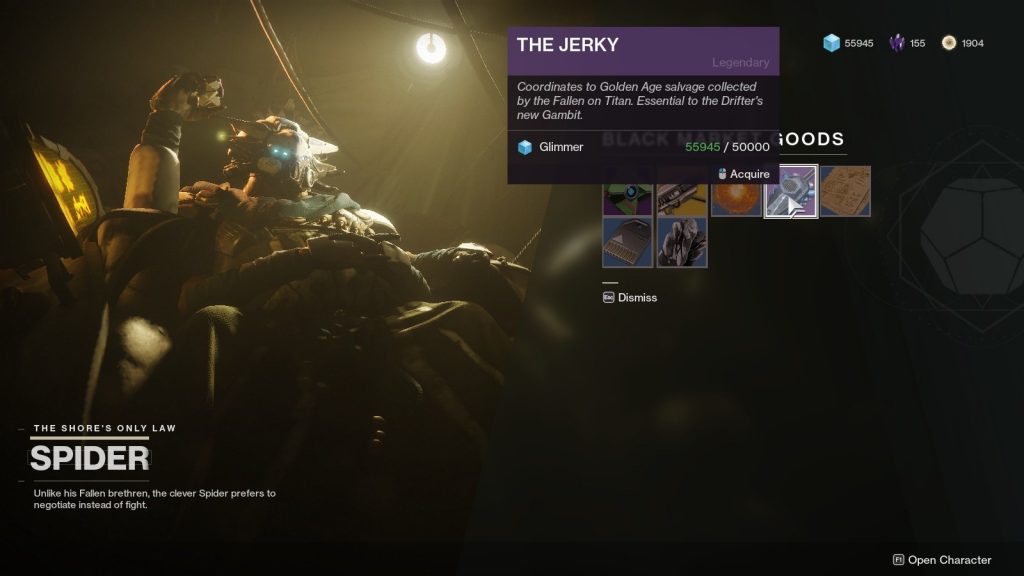The Jerky 1024x576 - Drifter Allegiance Quest Guide in Destiny 2