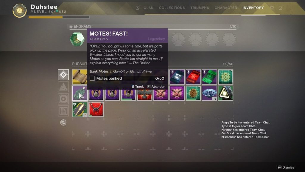 Motes Fast 1024x576 - Drifter Allegiance Quest Guide in Destiny 2
