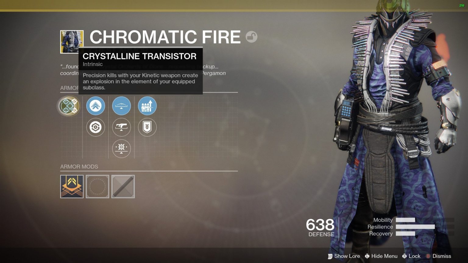 Chromatic Fire, Warlock Exotic Chest Destiny 2 Guide Stash