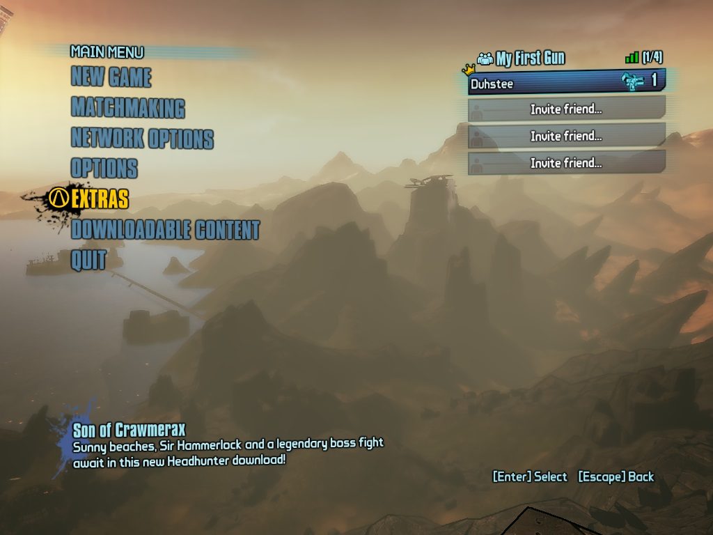 Main Menu 1024x768 - How to Claim SHiFT Codes in Borderlands