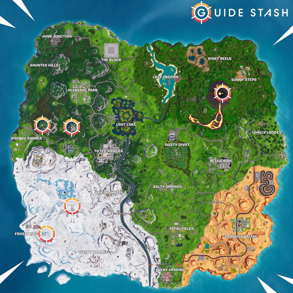 Highest Elevations Fortnite Map 1024x1024 - Where to Visit the Five Highest Elevations in Fortnite