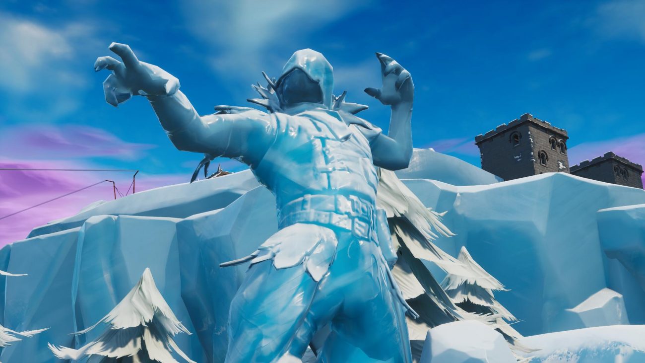 Where to Dance Between Three Ice Sculptures in Fortnite