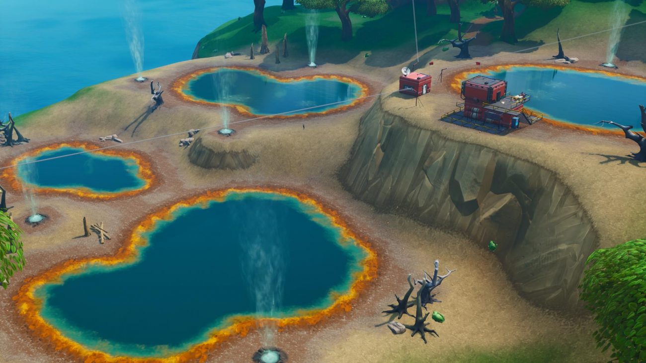 Where to Dance Between Four Hot Springs in Fortnite