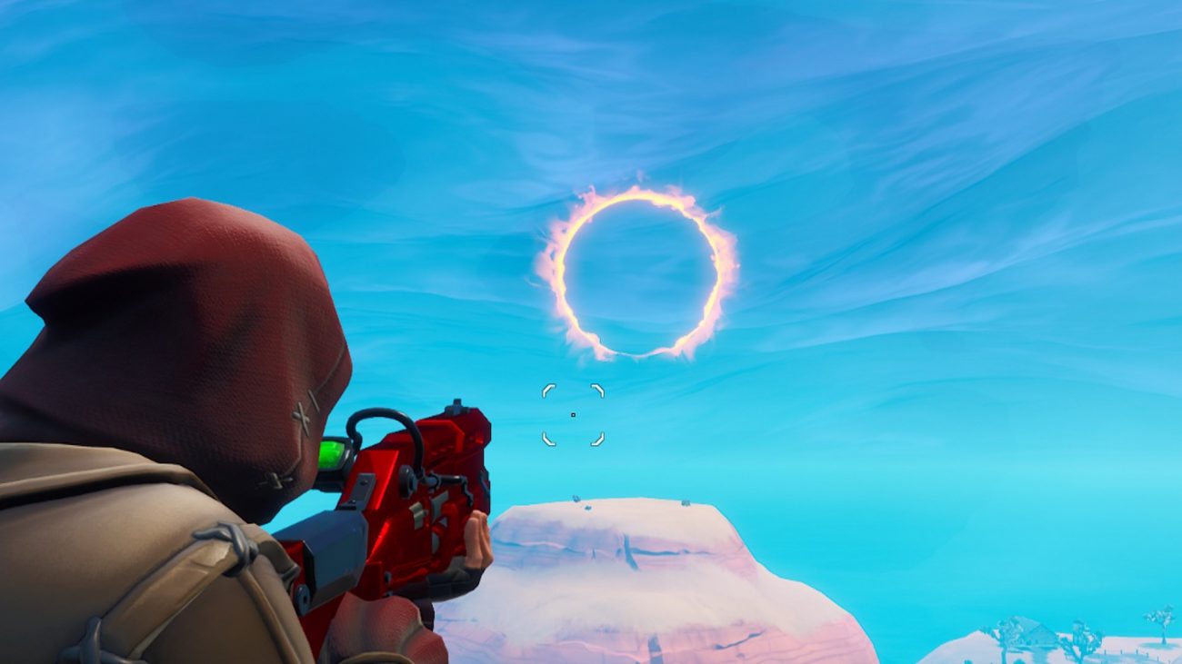 Launch Through Flaming Hoops with a Cannon in Fortnite