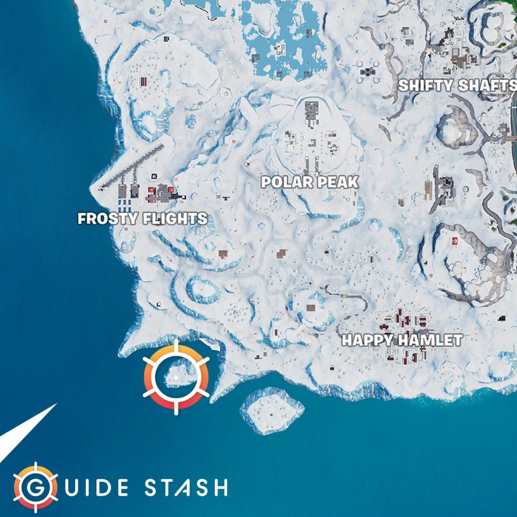 Fortbyte Accessible by Sentinel on Frozen Island Map Location 1024x1024 - Fortnite: Fortbyte Accessible by Sentinel on Frozen Island