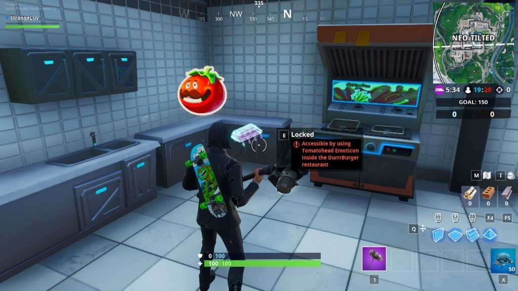 Fortbyte 41 Tomatohead Emoticon Durrr Burger Location 1024x576 - Where to Find Fortbyte 41 Inside Durrr Burger in Fortnite