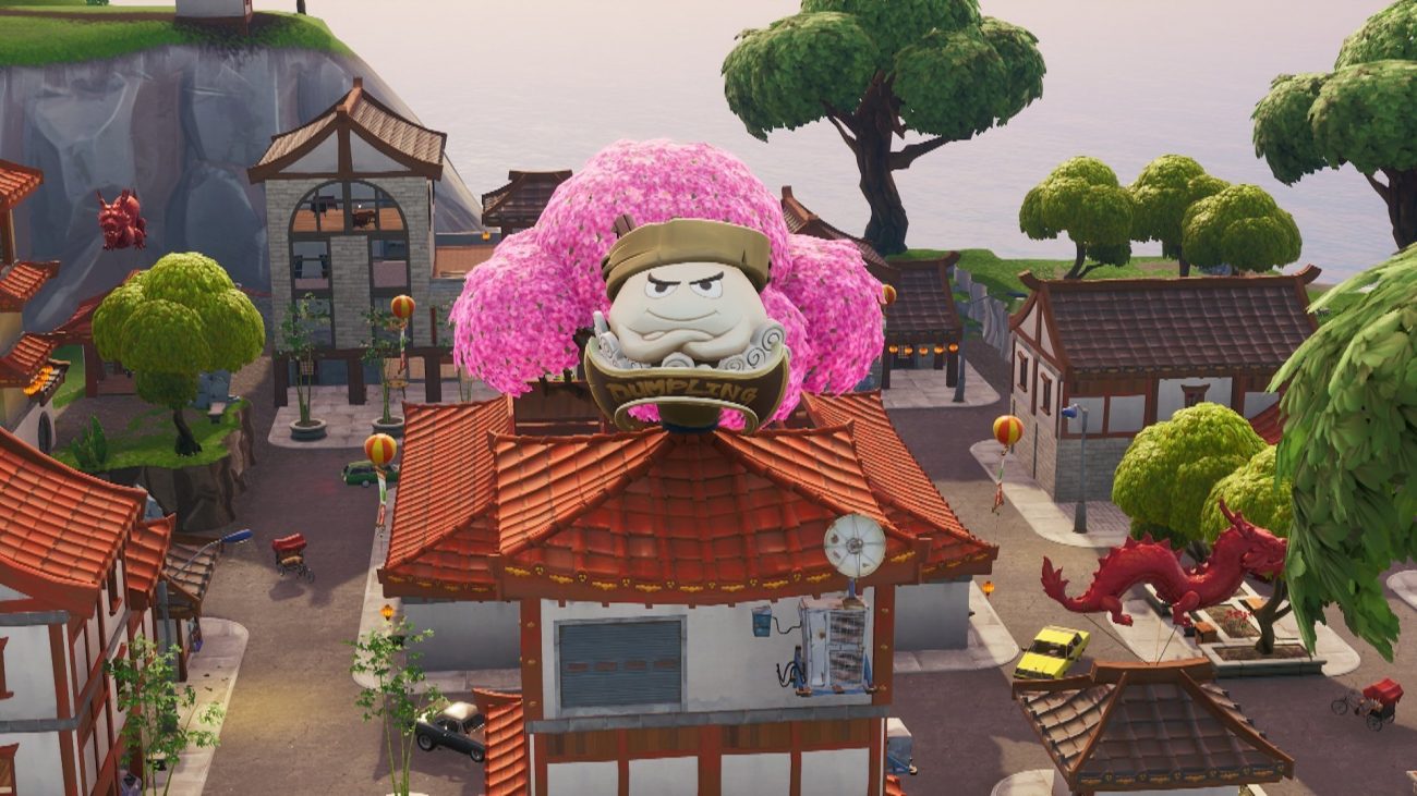 Where to Dance on Top of a Giant Dumpling Head in Fortnite