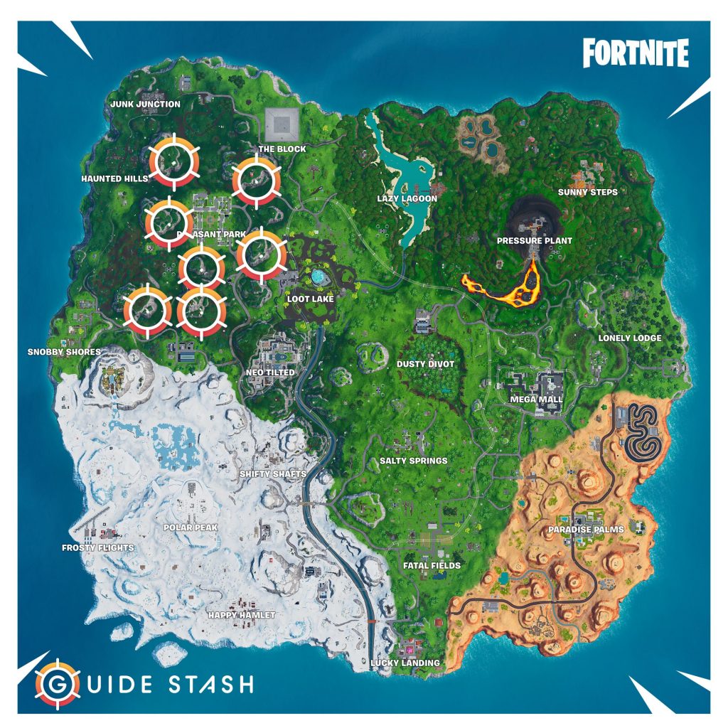 Wind Turbine Locations Map Fortnite 1024x1024 - Where to Visit Different Wind Turbines in Fortnite