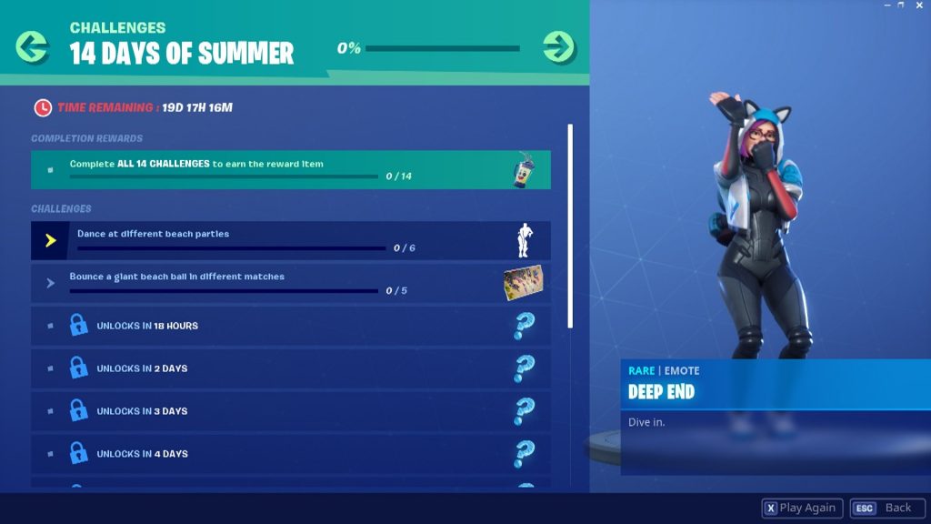 Fortnite Deep End Emote 1024x576 - Where to Dance at Beach Parties in Fortnite