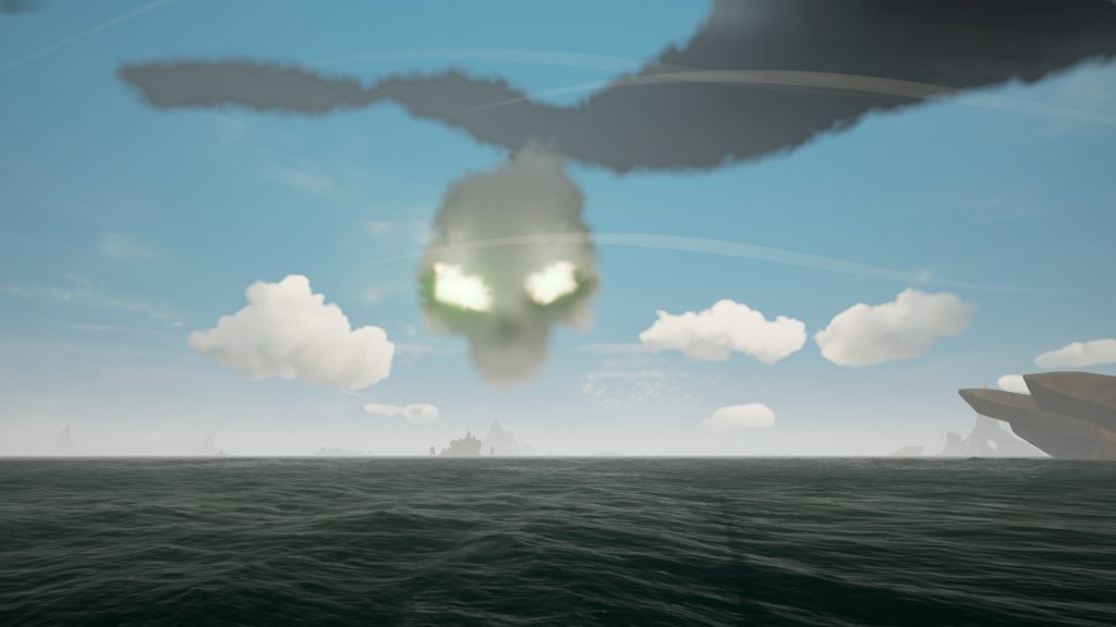 kraken and skull cloud sea of thieves 1024x576 - How to Find the Kraken in Sea of Thieves