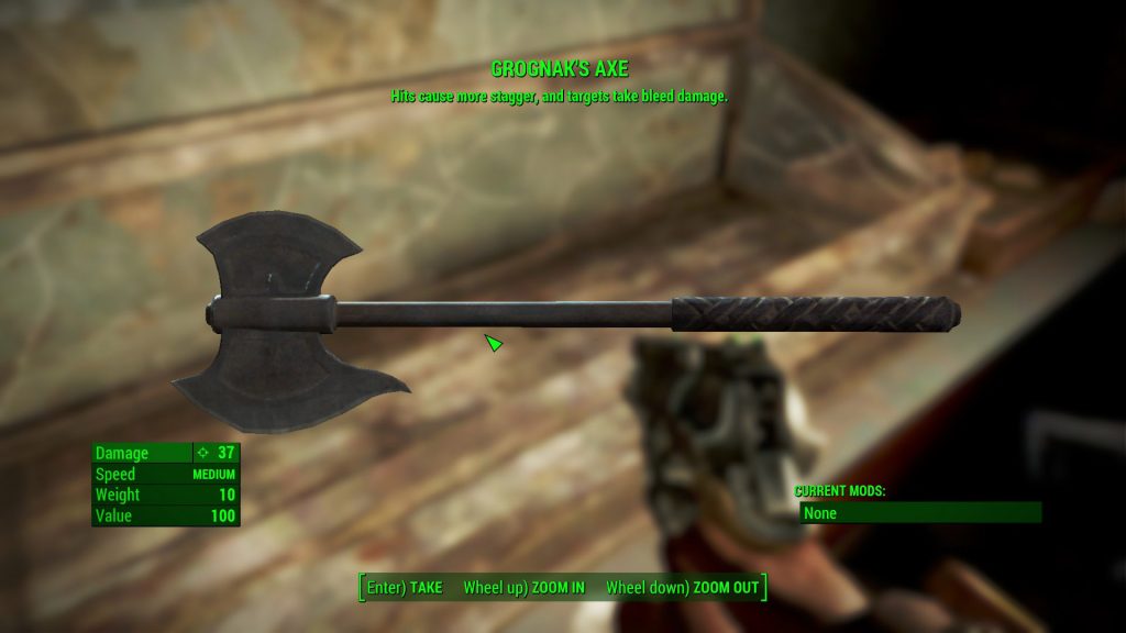grognaks axe fallout 4 1024x576 - Best Unique and Legendary Weapons in Fallout 4