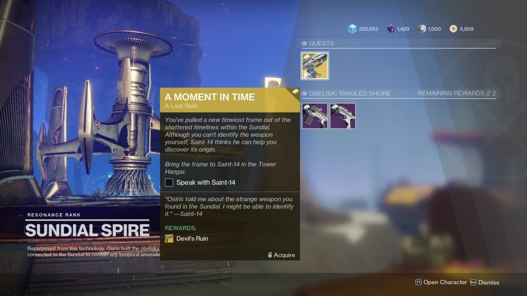 A Momenth Through Tiime 1024x576 - How to Get The Devil’s Ruin Exotic Sidearm in Destiny 2