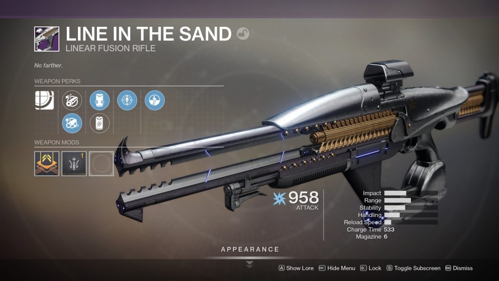 Line in the Sand 1024x576 - Line in the Sand God Roll – Destiny 2
