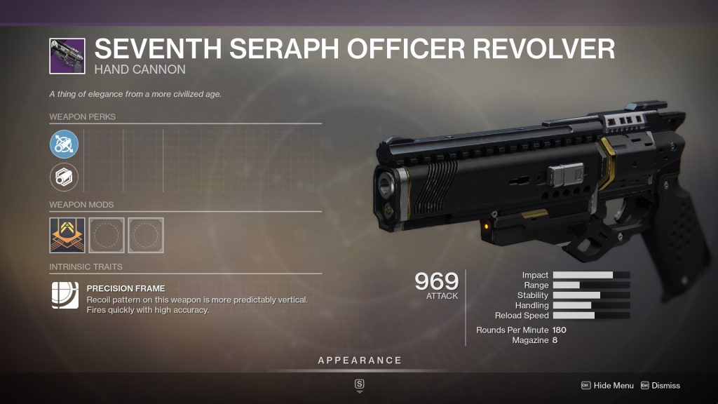 Seventh Seraph Officer Revolver 1024x576 - Seventh Seraph Officer Revolver God Roll - Destiny 2