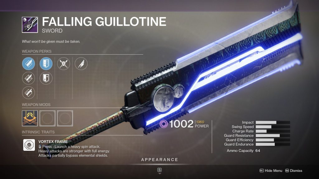 Falling Guillotine 1024x576 - Falling Guillotine God Roll – Destiny 2