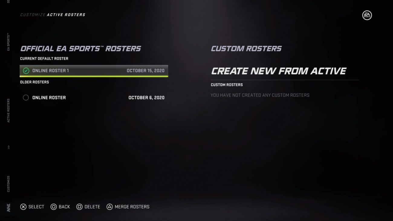 nhl 17 update rosters