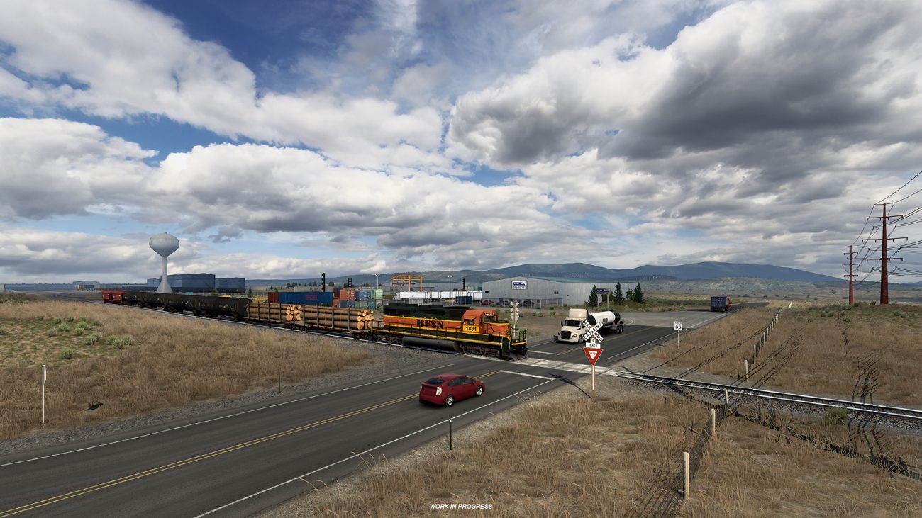 A Look at Railroads in American Truck Simulator’s Wyoming DLC