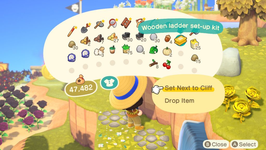 ladder set up cliff 1024x576 - How to Place Permanent Ladders in Animal Crossing: New Horizons