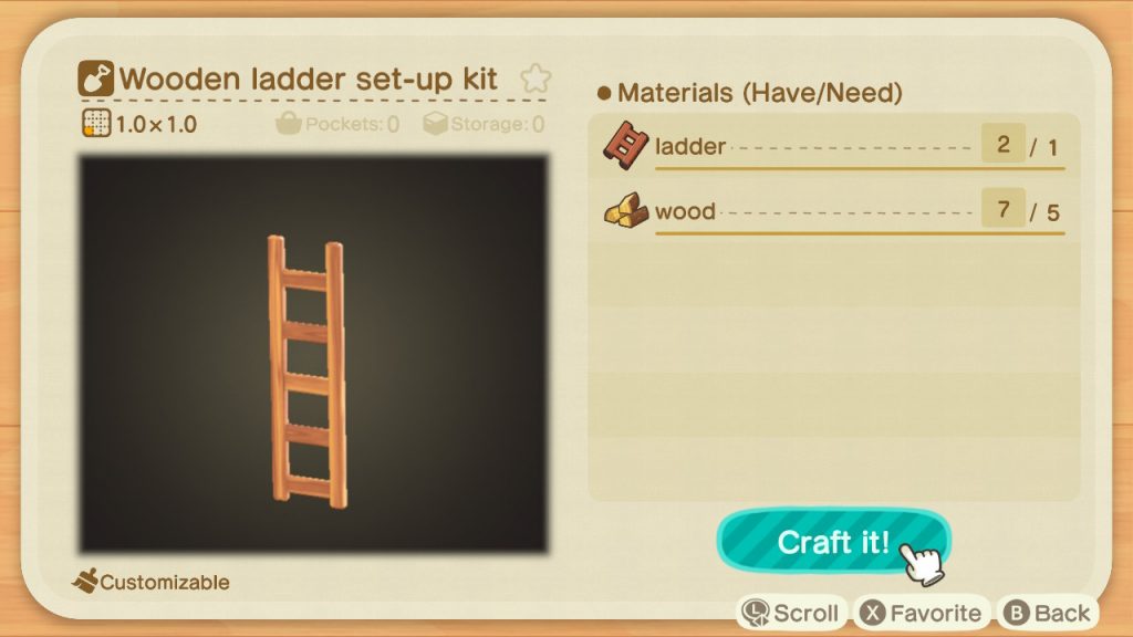 ladder setup kit recipe 1024x576 - How to Place Permanent Ladders in Animal Crossing: New Horizons