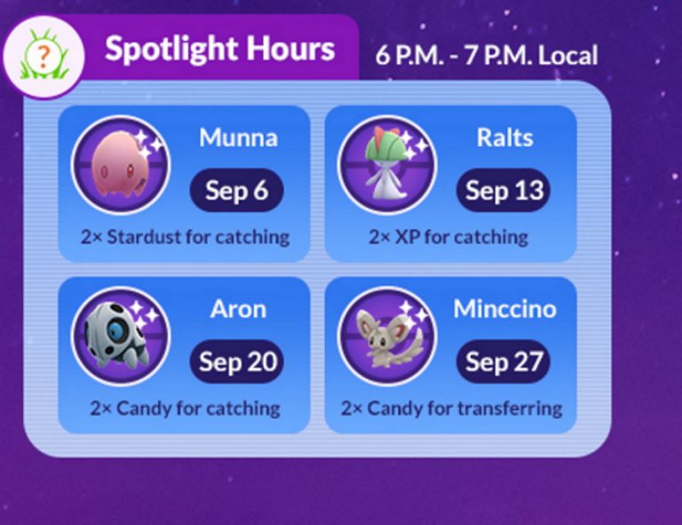 Spotlight Hour September 2022 Pokémon GO Guide Stash