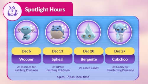 December Spotlight - Spotlight Hour December 2022 - Pokémon GO