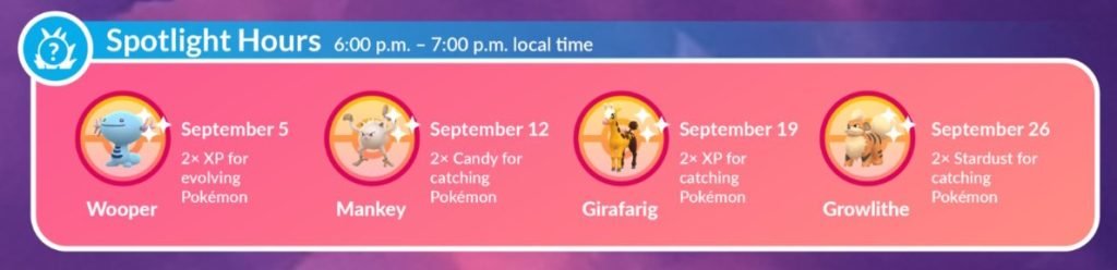 Spotlight Hour 2023 1024x248 - Spotlight Hour September 2023 – Pokémon GO